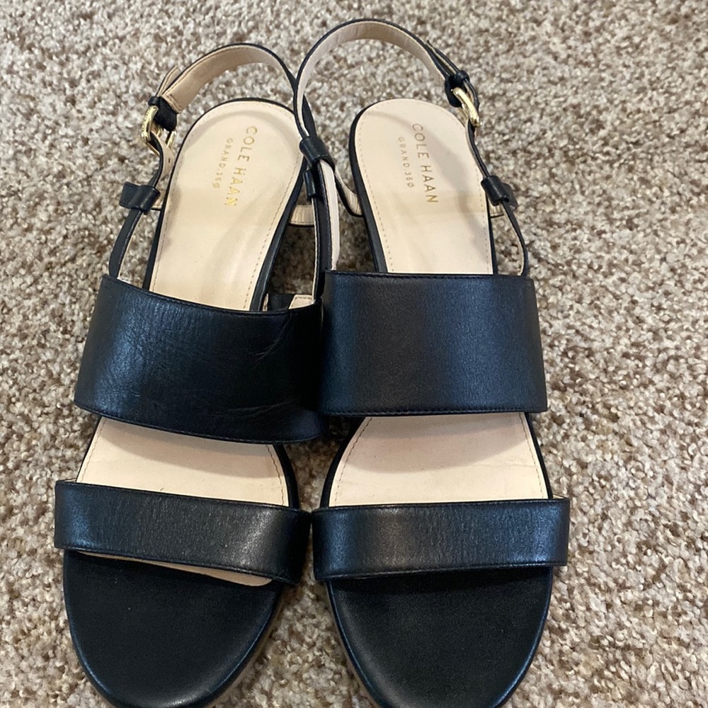 Black Cole Haan Womens size 10 Wedges